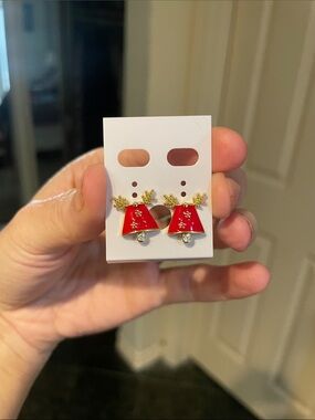 Holiday Reindeer Bell Earrings